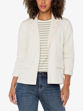 NWT Liverpool Fitted Open Blazer - Bone Ivory